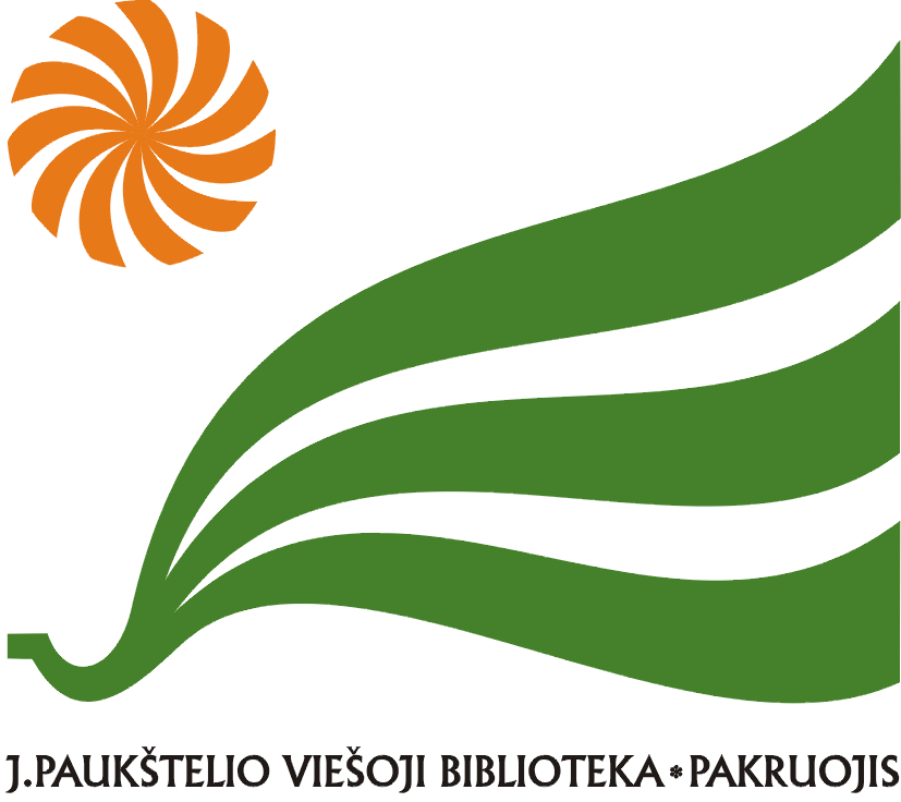 Pakruojo rajono savivaldybės Juozo Paukštelio viešoji biblioteka logotipas